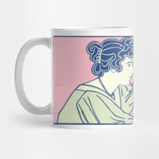 Woman And Camera In Pink Mug